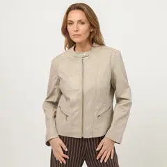 STEFANO COCCI - Casaca Efecto Cuero Mujer