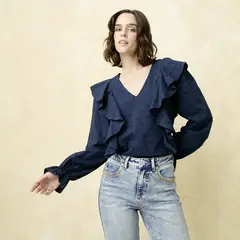 UNIVERSITY CLUB - Blusa Manga Larga Mujer