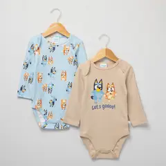BLUEY - Body Bebé Niño Pack X2 Algodón