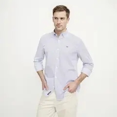 UNIVERSITY CLUB - Camisa 100% Algodón Casual Hombre