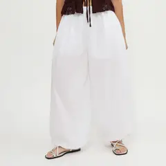 SYBILLA - Pantalón Bombacho Tiro Alto Mujer