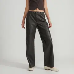 SYBILLA - Pantalón Straight Tiro Medio Mujer