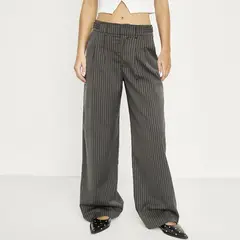 SYBILLA - PANTALON SASTRERO SARTORIAL DARK GREY PIN STIRPE L
