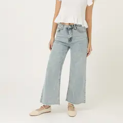 SYBILLA - Jean Wide Leg Tiro Alto Mujer