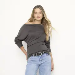 SYBILLA - Chompa Asimétrica Mujer