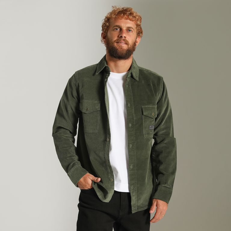 Camisa Algodón Manga Larga Hombre