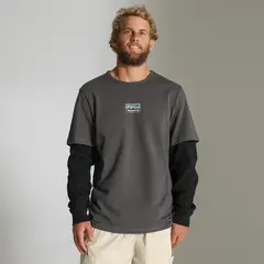 BILLABONG - Polo 100% Algodón Manga Larga Hombre