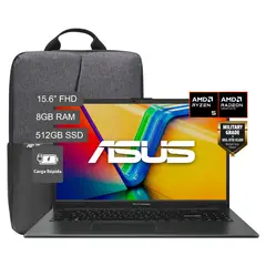 ASUS - Laptop Vivobook Go Amd Ryzen 5 8 Gb Ram 512 Gb Ssd + Mochila