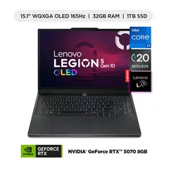 LENOVO - Laptop Gamer Legion 5i 14va Gen Intel Core i7 RTX 5070 32GB RAM 1TB SSD 15.1" WQXGA 165Hz Oled