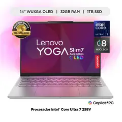 LENOVO - Laptop Yoga Slim 7i Aura Edition Serie 2 Intel Core Ultra 7 32GB RAM 1TB SSD 14" WUXGA Oled