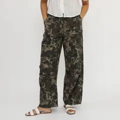 SYBILLA - Pantalón Cargo Tiro Medio Mujer