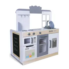 SCOOP - Juguete Cocina Niños De Madera 2 En 1 Mesa y Asientos