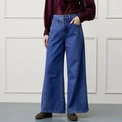 BASEMENT - Jean Straight Tiro Alto Mujer