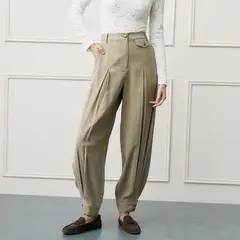 BASEMENT - Pantalón Straight Tiro Alto Mujer