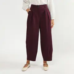BASEMENT - Pantalón Balloon Tiro Alto Mujer