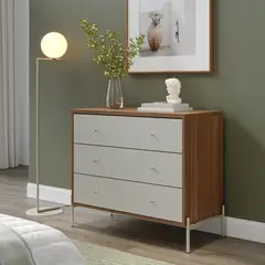 BASEMENT HOME - Comoda 3 Cajones Canela Off White Matte