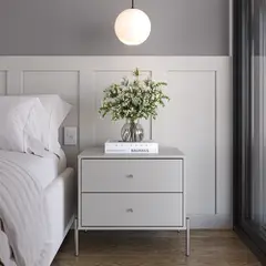 BASEMENT HOME - Velador Jasper Off White Matte Champagne