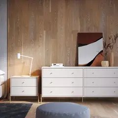 BASEMENT HOME - Velador Jasper Off White Matte Gold