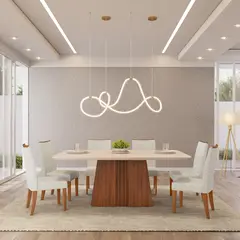 MICA - Juego de Comedor Elegant 6 Sillas Beige