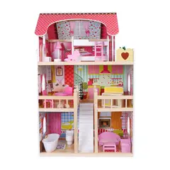 SCOOP - Juguete Casa Muñecas Madera Emily + Accesorios