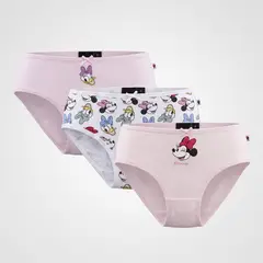 MINNIE - Calzón Niña Pack X3 Algodón Disney