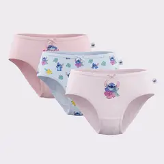 LILO & STITCH - Calzón Niña Pack X3 Algodón Lilo y Stitch