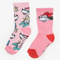 DISNEY - Media Niña Pack X2 Larga Algodón Minnie