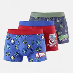 MARVEL - Bóxer Niño Pack X3 Algodón Avengers