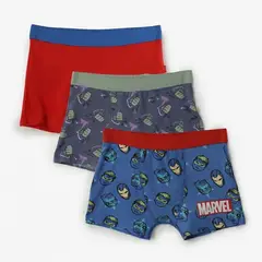 MARVEL - Bóxer Niño Pack X3 Algodón Avengers