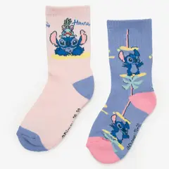 LILO & STITCH - Media Niña Pack X2 Larga Algodón Lilo y Stitch