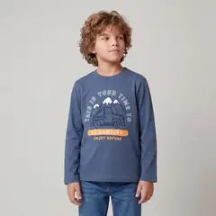 YAMP - Polo Niño Manga Larga Algodón