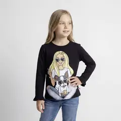 BARBIE - Polo Niña Manga Larga Algodón