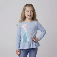 FROZEN - Polo Niña Manga Larga Algodón