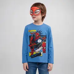SPIDERMAN - Polo Niño Manga Larga Algodón Spider-Man