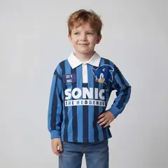 SONIC - Polo Niño Manga Larga Algodón