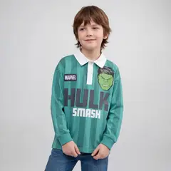 MARVEL - Polera Niño Manga Larga Algodón Avengers