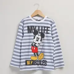 STD CHARACTERS - Polera Niño Manga Larga Algodón Mickey Mouse