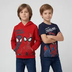 SPIDERMAN - Polerón + Polo Niño Algodón Spider-Man
