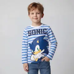 SONIC - Polera Niño Manga Larga Algodón