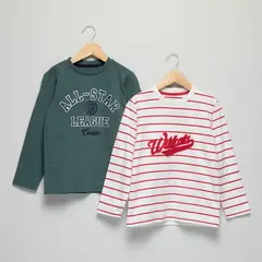 CONIGLIO - Polera Niño Pack X2 Manga Larga Algodón
