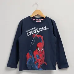 SPIDERMAN - Polera Niño Manga Larga Algodón Spider-Man