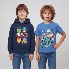 MARVEL - Polerón + Polo Niño Algodón Avengers