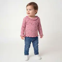 YAMP - Polera Bebé Niña Manga Larga Algodón