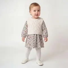 YAMP - Conjunto Bebé Niña 2 Piezas Manga Larga Algodón