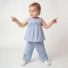 YAMP - Conjunto Bebé Niña Algodón 2 Piezas