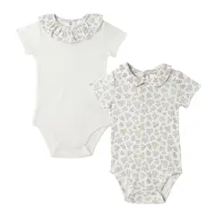 YAMP - Body Bebé Niña Pack X2 Manga Corta Algodón