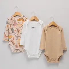 YAMP - Body Bebé Niño Pack X3 Algodón