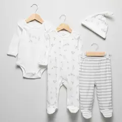YAMP - Conjunto Unisex Bebé Algodón 4 Piezas