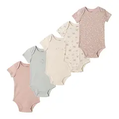 YAMP - Body Bebé Niño Niña Pack X5 Manga Corta Algodón