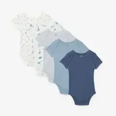 YAMP - Body Unisex Bebé Pack X5 Manga Corta Algodón